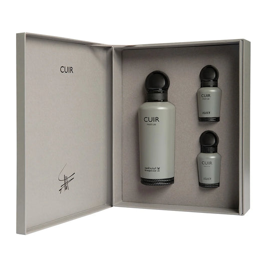 Cuir Perfume Gift Box 150ml + 15ml Oil + 15ml Perfume