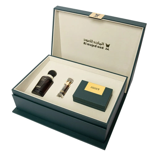 Medium green leather gift box (Enhanced Moroccan Oud - Oud Oil No. 6 - Prince Classic Perfume)
