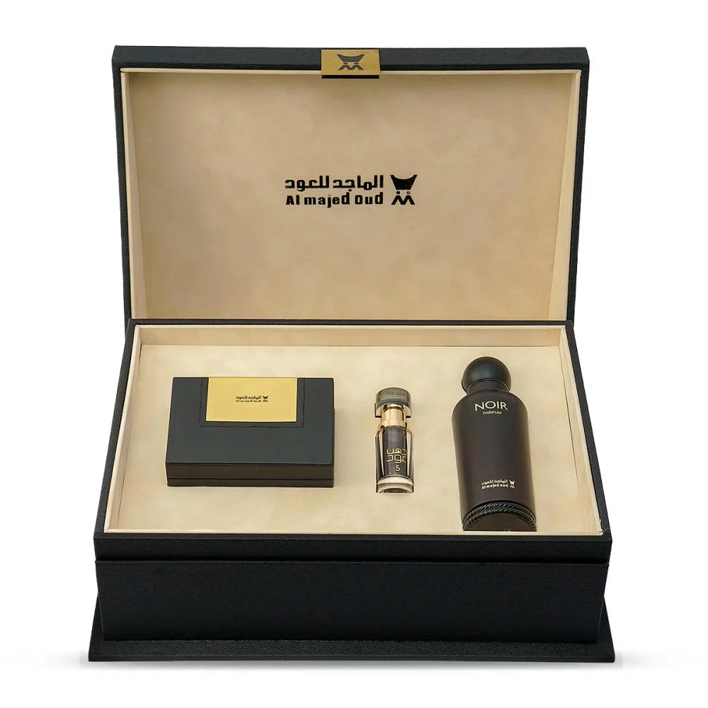 Medium Black Leather Gift Box (Noir - Oud Oil 5 - Oud 45 28g)