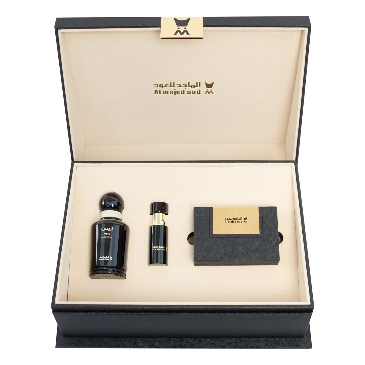 Leather Gift Box (Sweet Oud Oil 3ml - Oud Ounce - Aris Classic Perfume) Crystal Maani