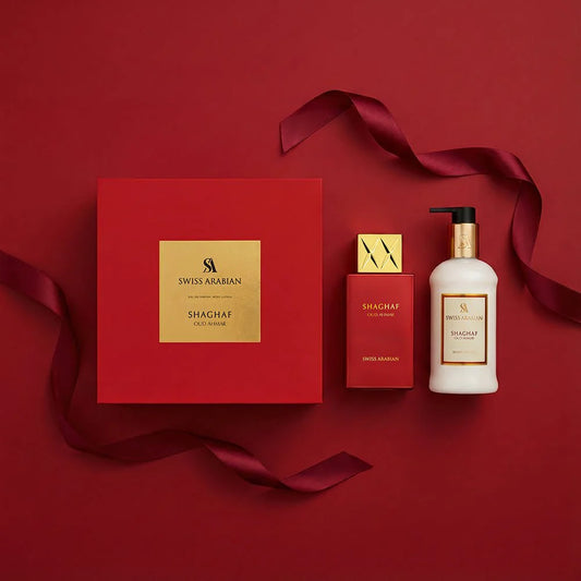 SHAGHAF OUD AHMAR EDP + BODY LOTION GIFT SET