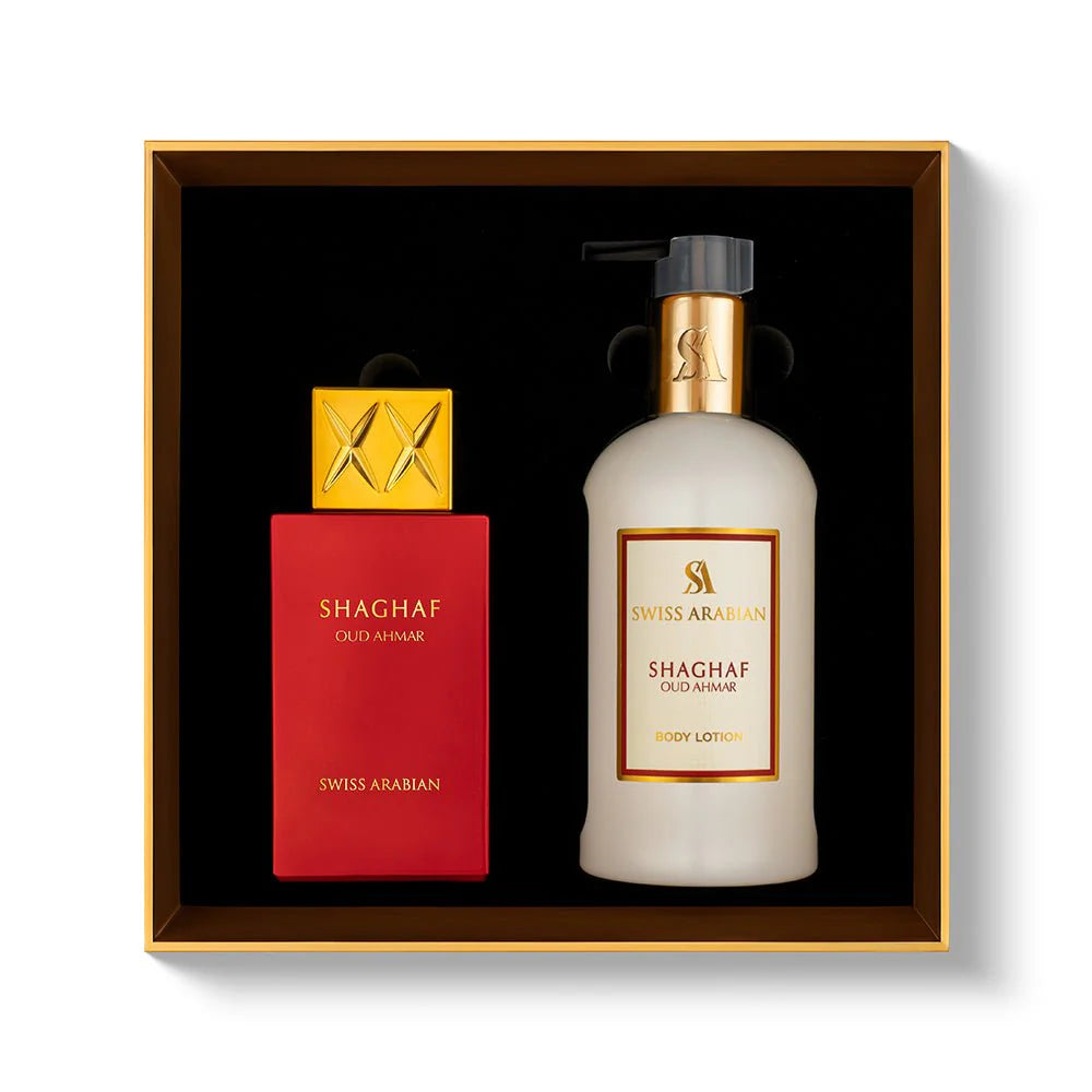 SHAGHAF OUD AHMAR EDP + BODY LOTION GIFT SET