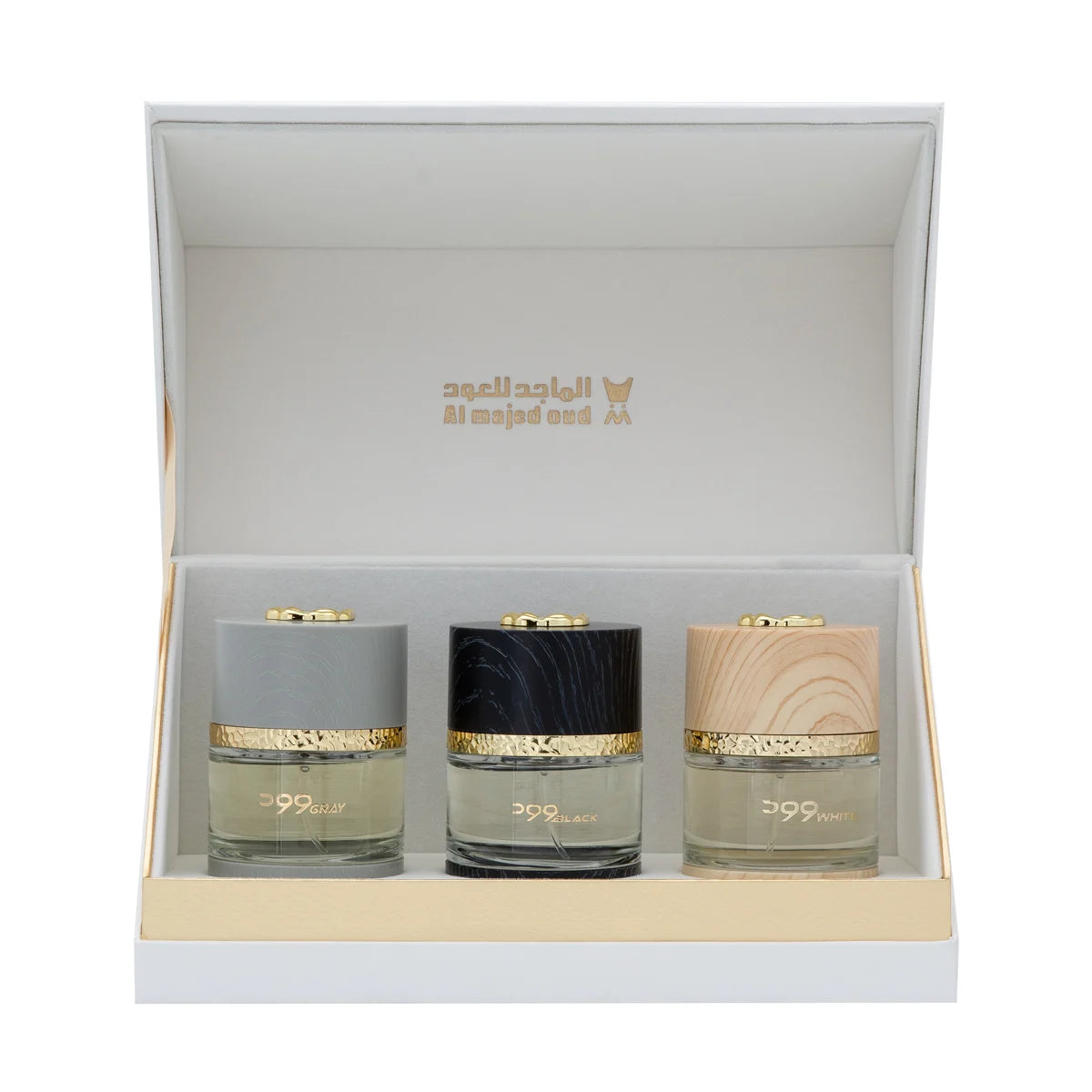 Wood White 75ml, Wood Grey 75ml, and Wood Black 75ml Perfume Set